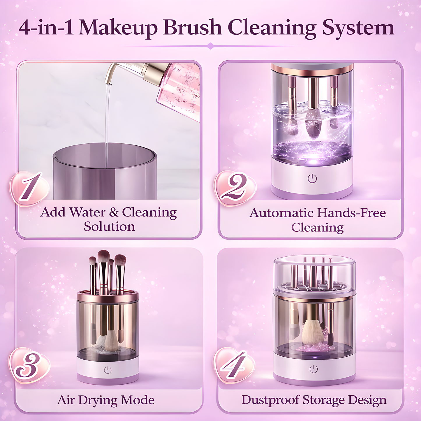 Rechargeable Electric Makeup Brush Cleaner